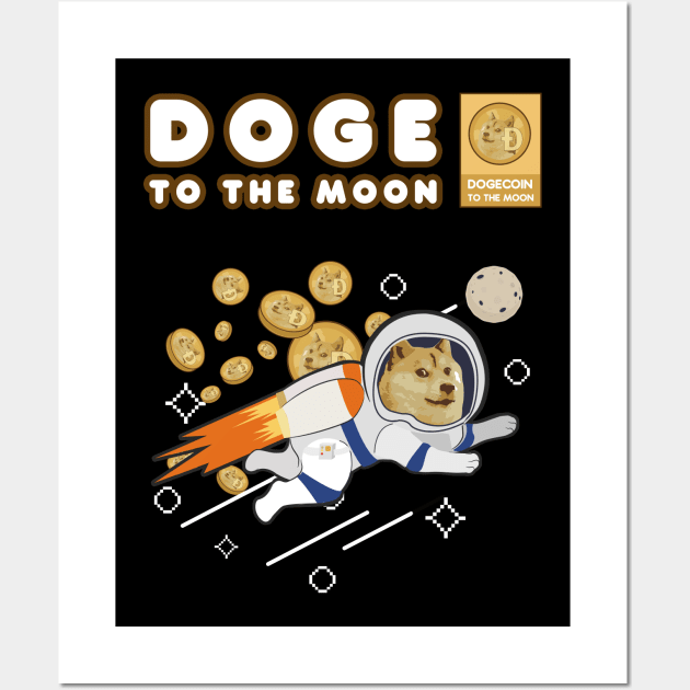 Doge to the moon Wall Art by Giraroad